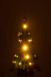 Xmas Tree Led Ornaments Resin Mix Small - - J-Line - livinglovely.nl