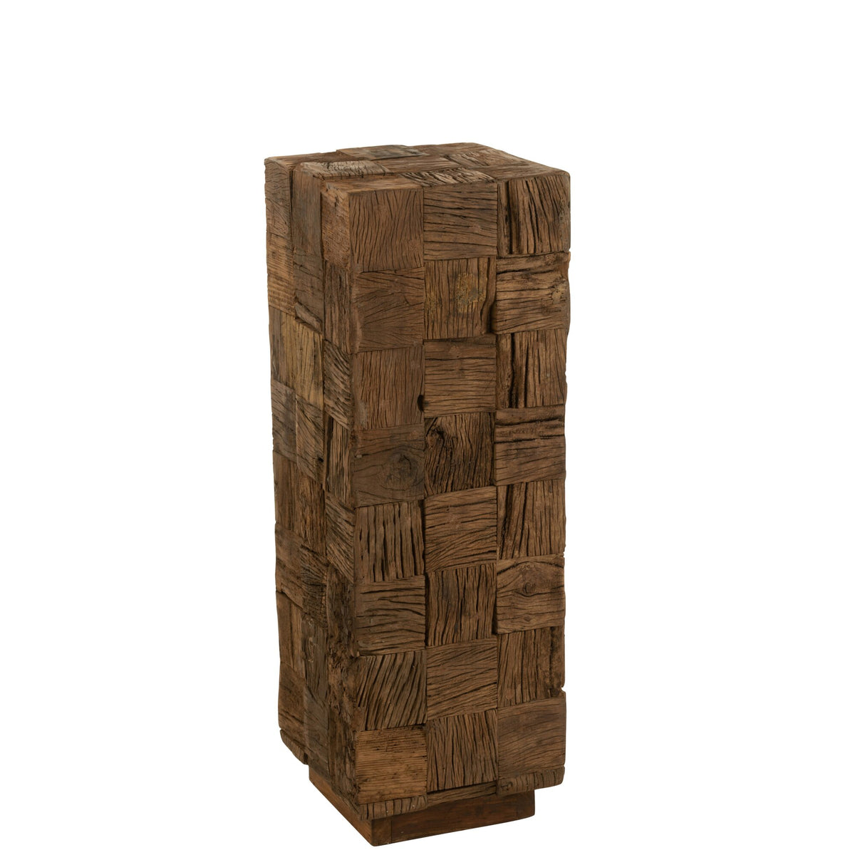 Zuil Gerecycled Hout Naturel Medium J-Line