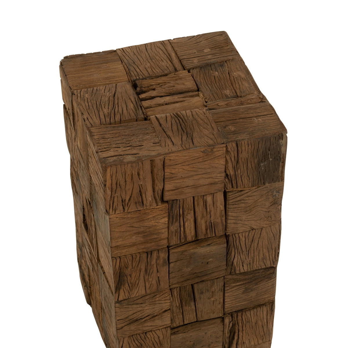 Zuil Gerecycled Hout Naturel Small J-Line