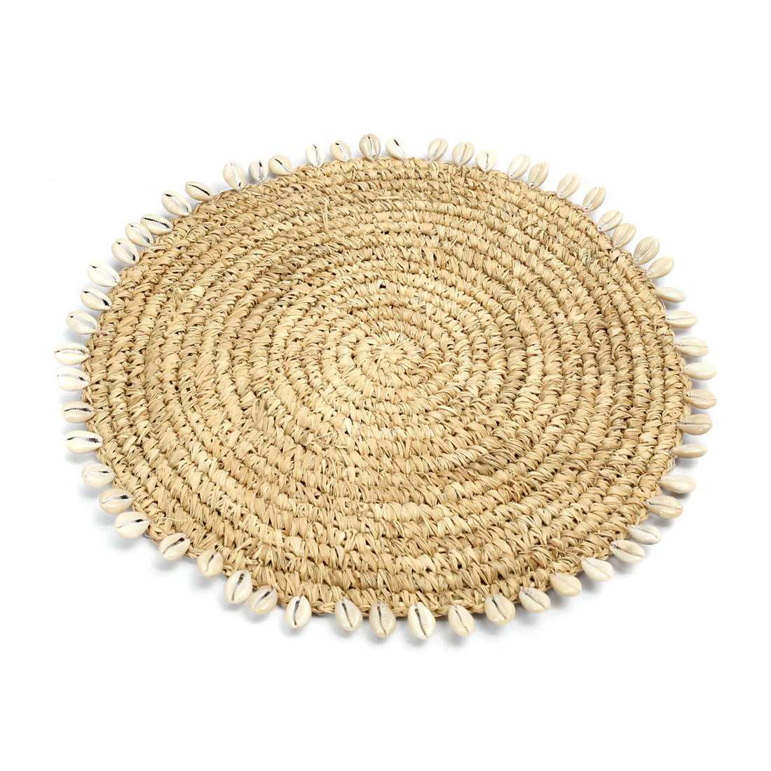 De Raffia Shell Placemat Naturel Bazar bizar