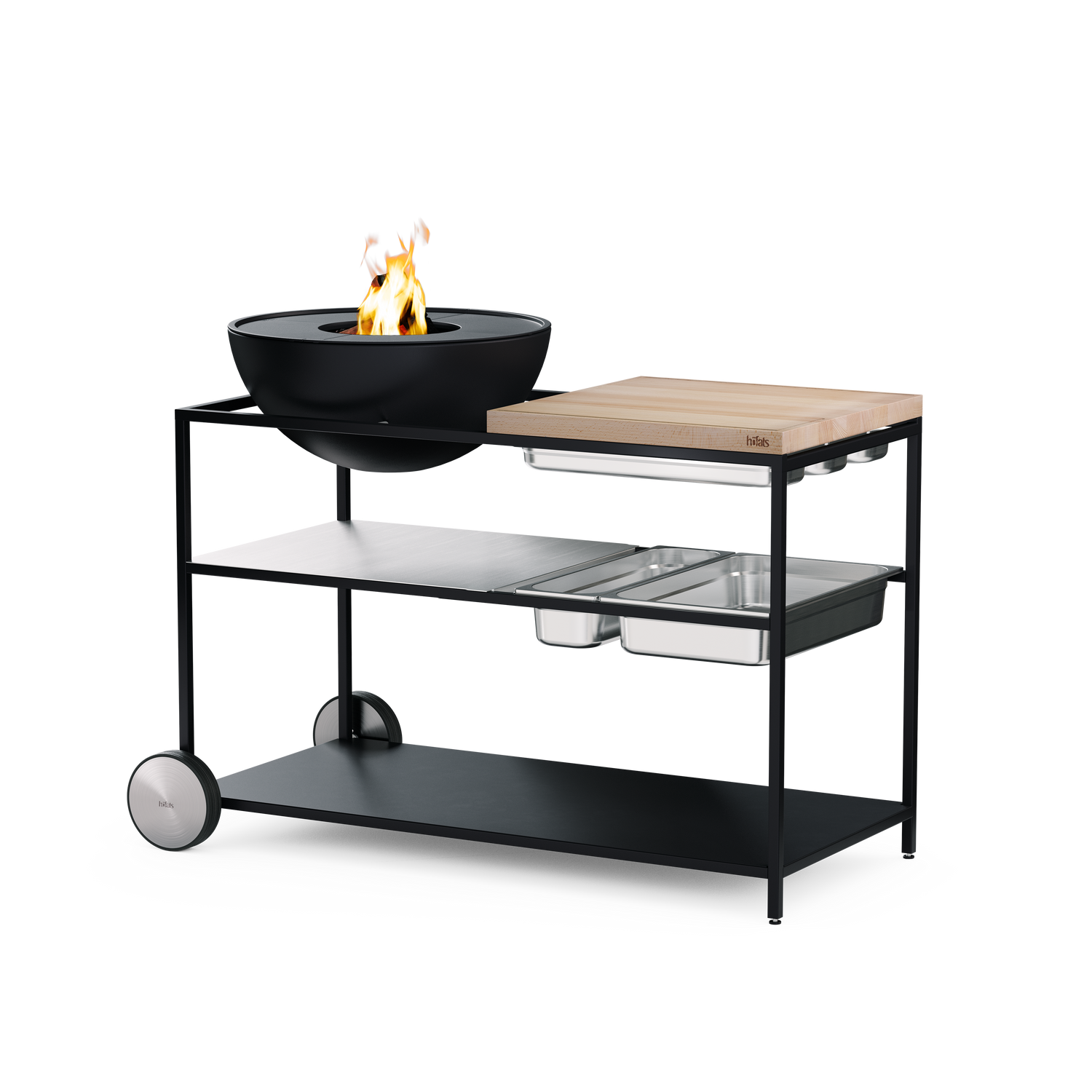 Fire Kitchen BBQ met Höfats Bowl 57 Plancha-grillset