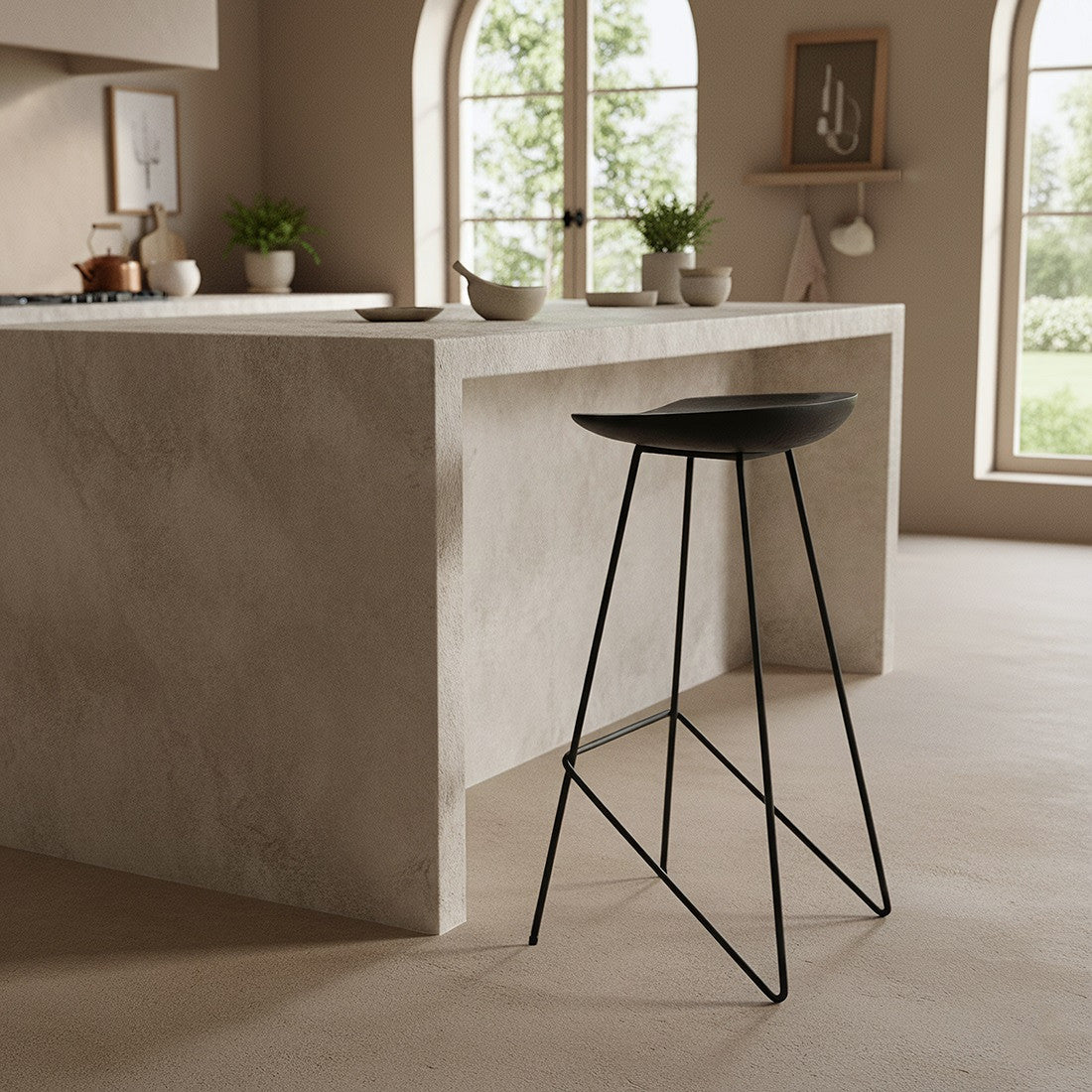 Loft Barkruk Zwart Raw Materials