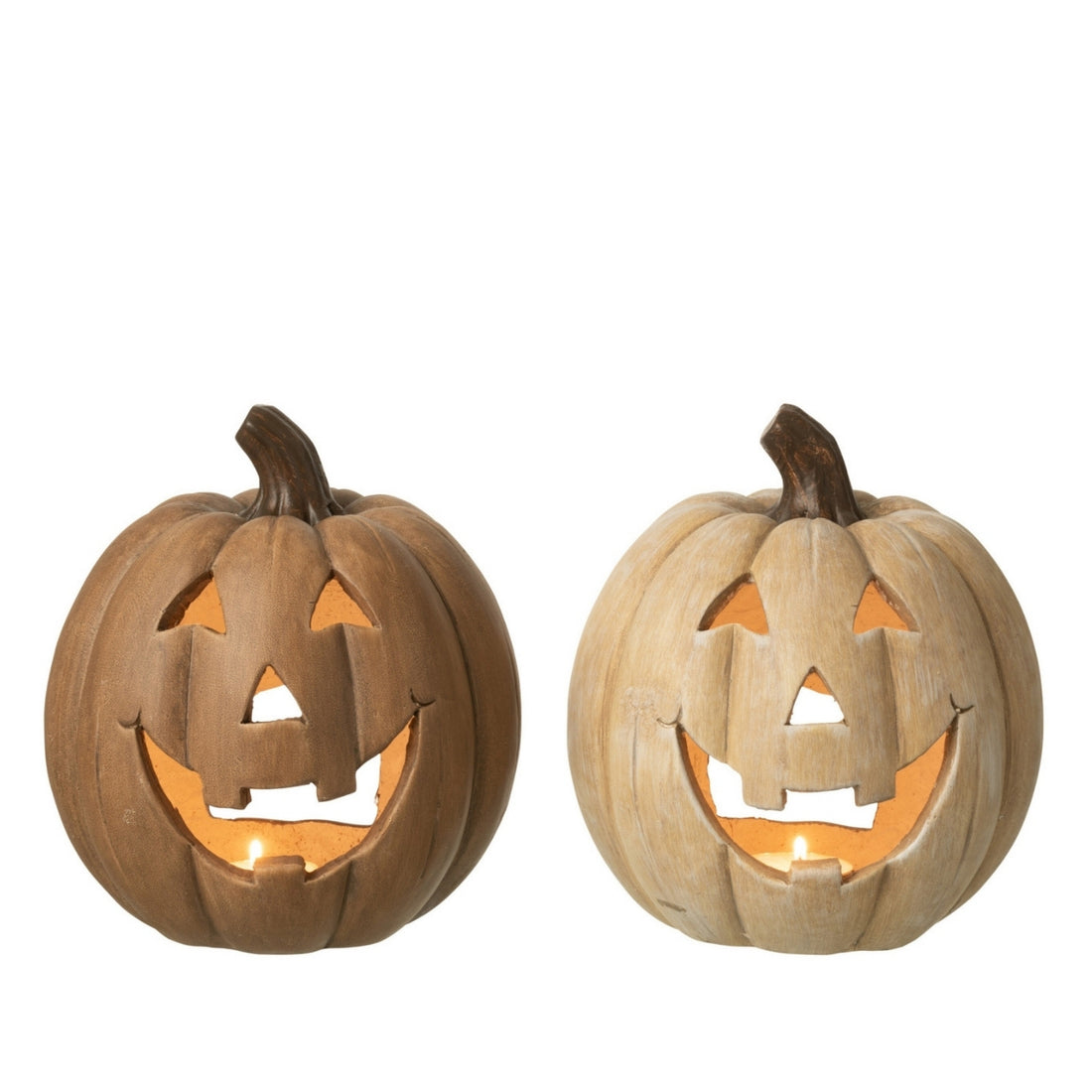 Kürbis-Kerzenhalter Halloween XL 2er-Set J-Line
