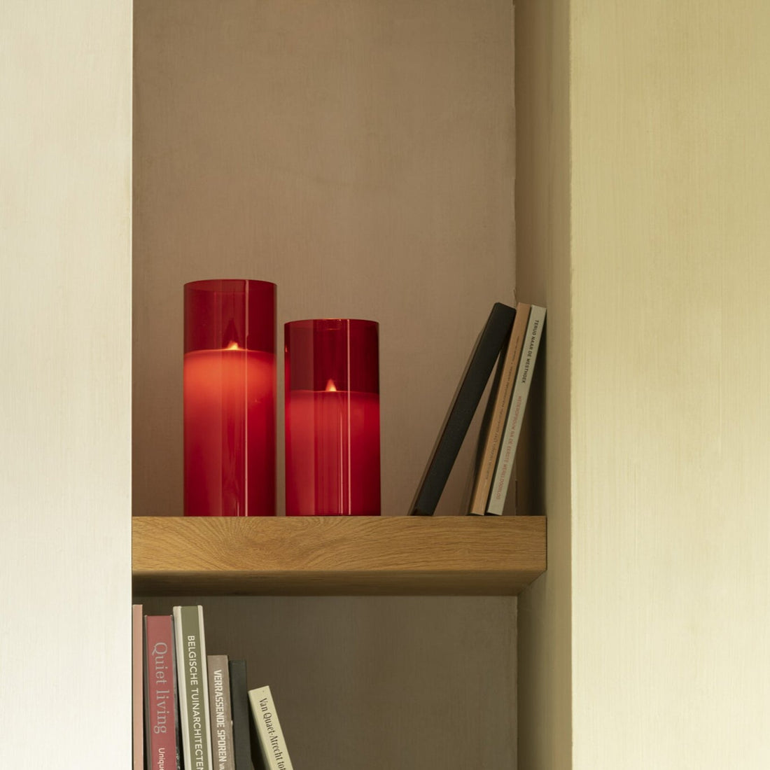 LED-Lampe Blinkendes Glas Rot Medium