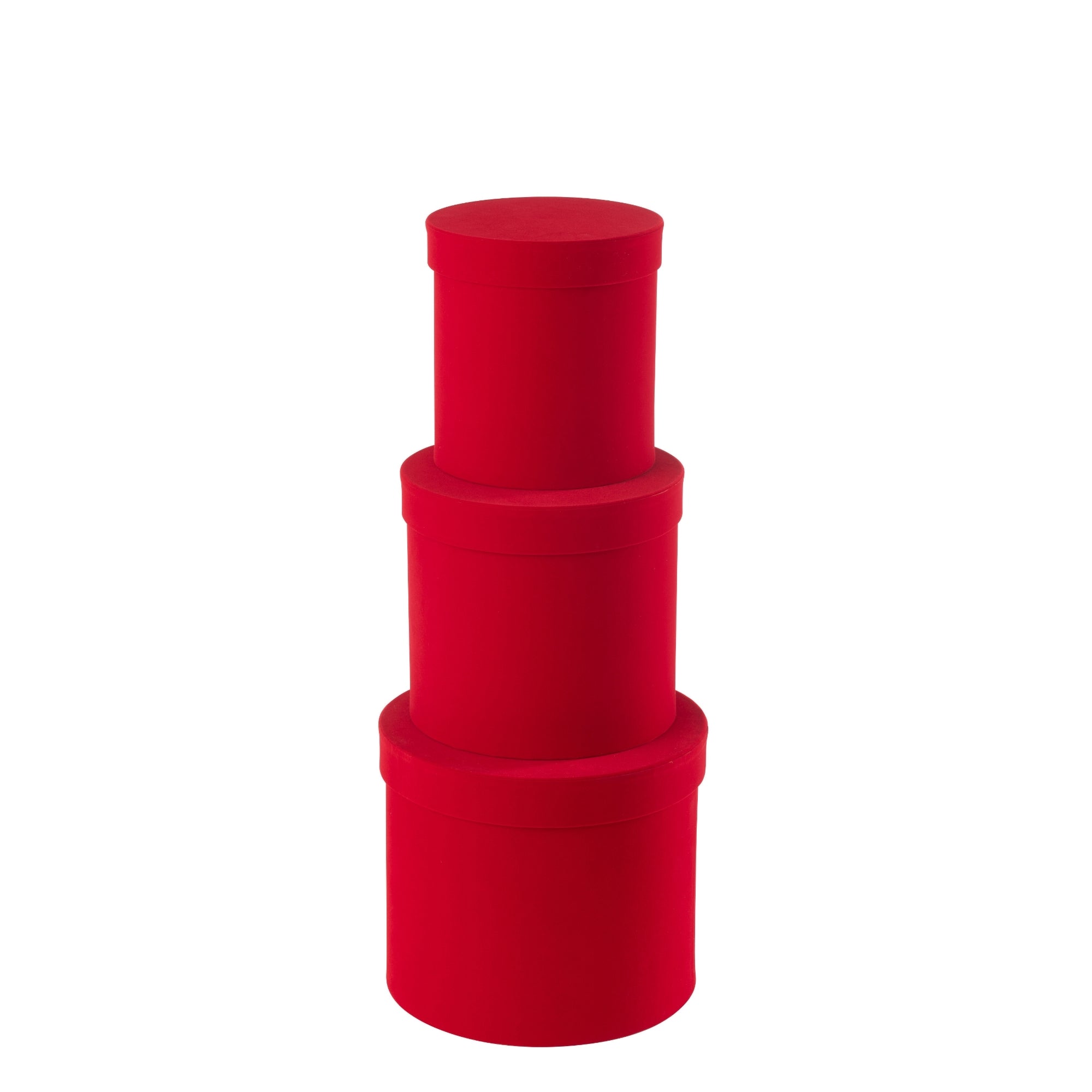 Set Van 3 Dozen Rond Fluweel Papier Rood J-Line