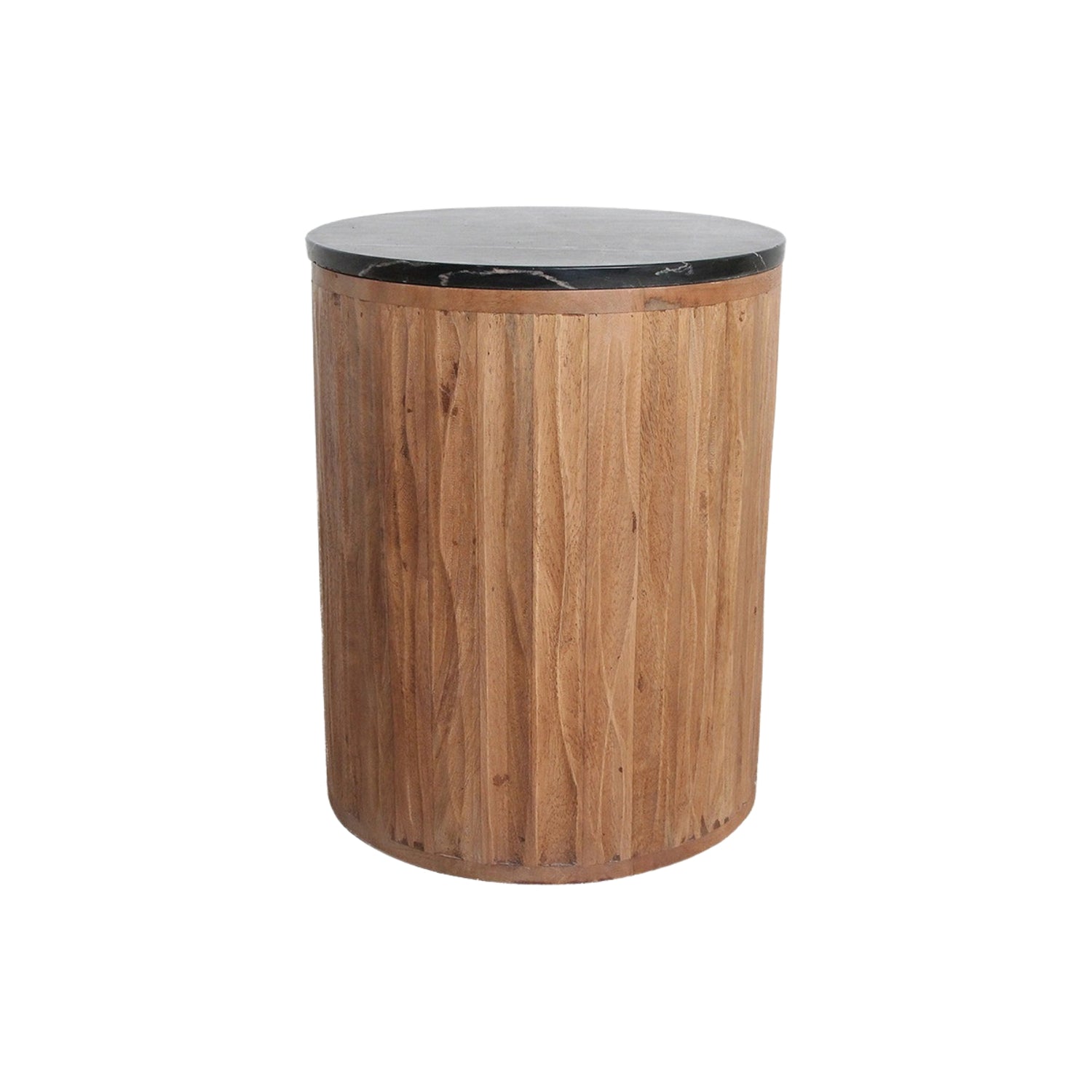 Ronde Bijzettafel Langkawi Marmer Zwart Raw Materials