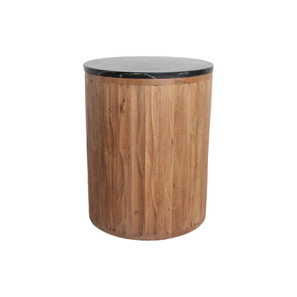 Ronde Bijzettafel Langkawi Marmer Zwart Raw Materials