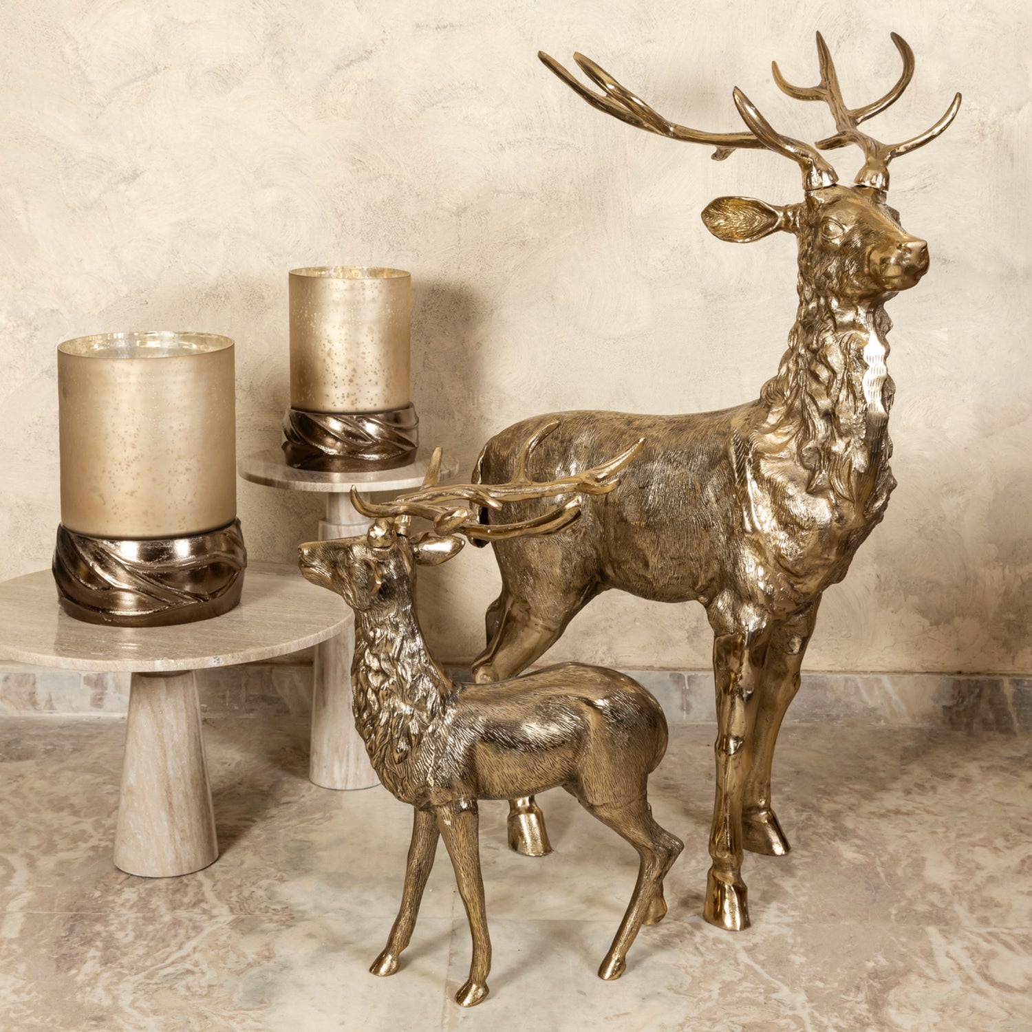 Khary Metal Goud Rendierbeeld Large PTMD