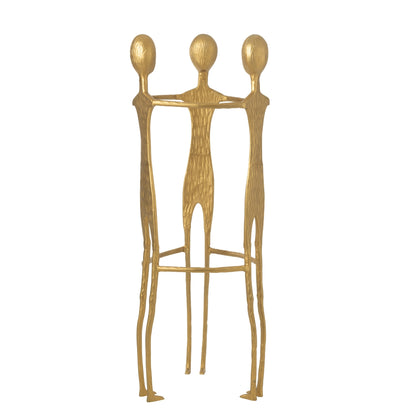 Figuur 3 Mannen Roestvrij Staal Goud H150cm J-Line