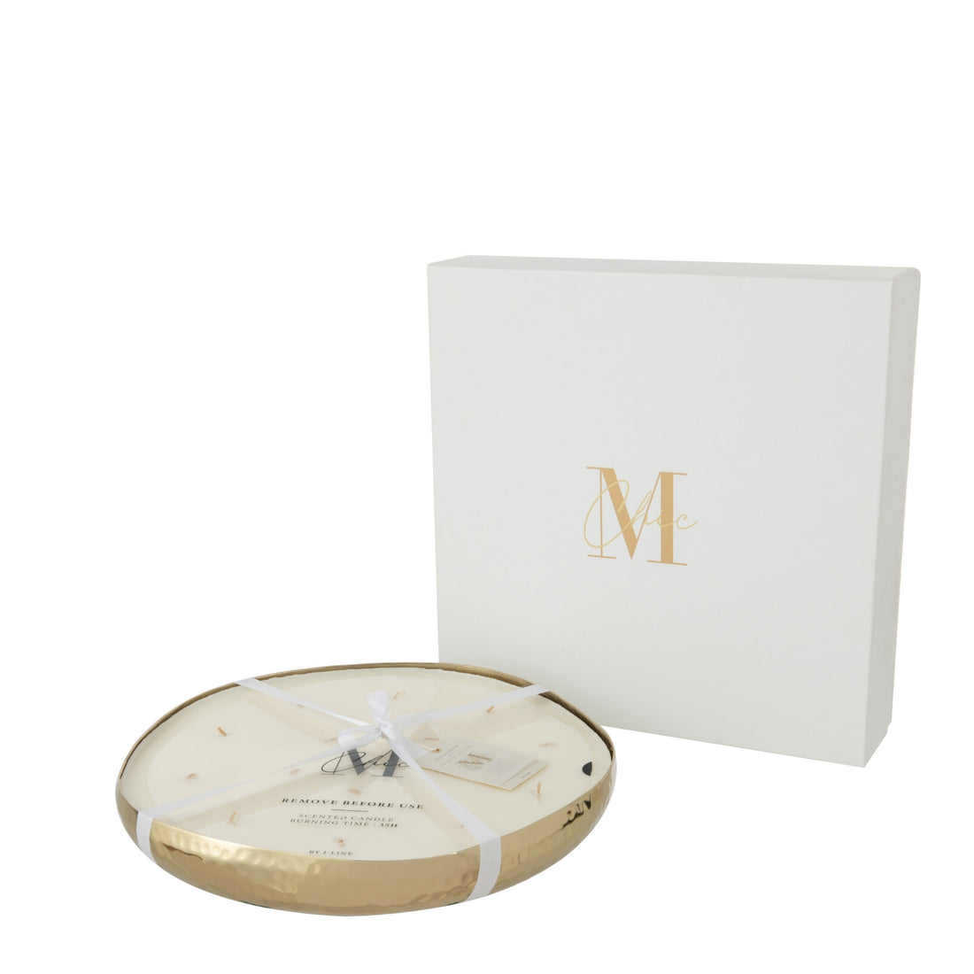 Luxus-Duftkerze M-Chic Metall Gold XL 35h J-Line