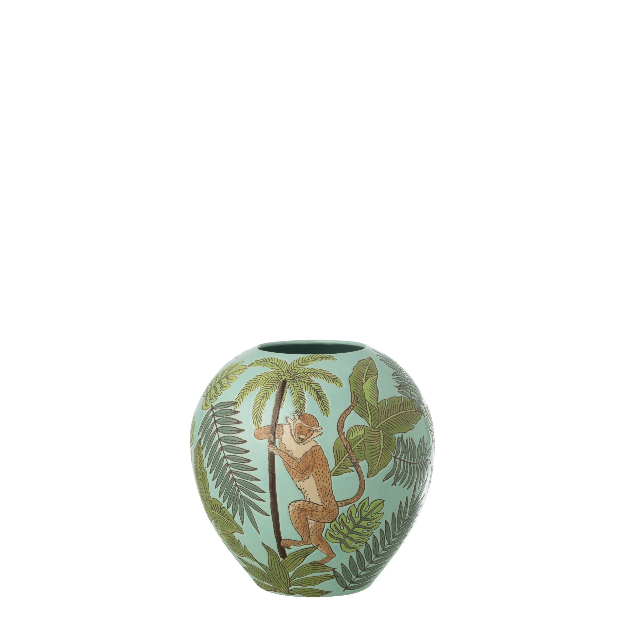 Jungle Vaas Aap Porselein Ø26cmxH26 J-Line