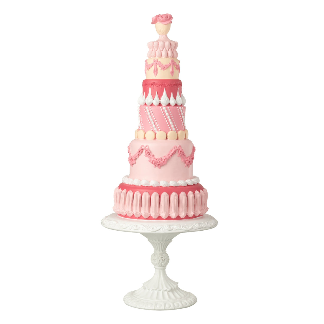 Cake Op Voet Wit/Roze H59cm J-Line