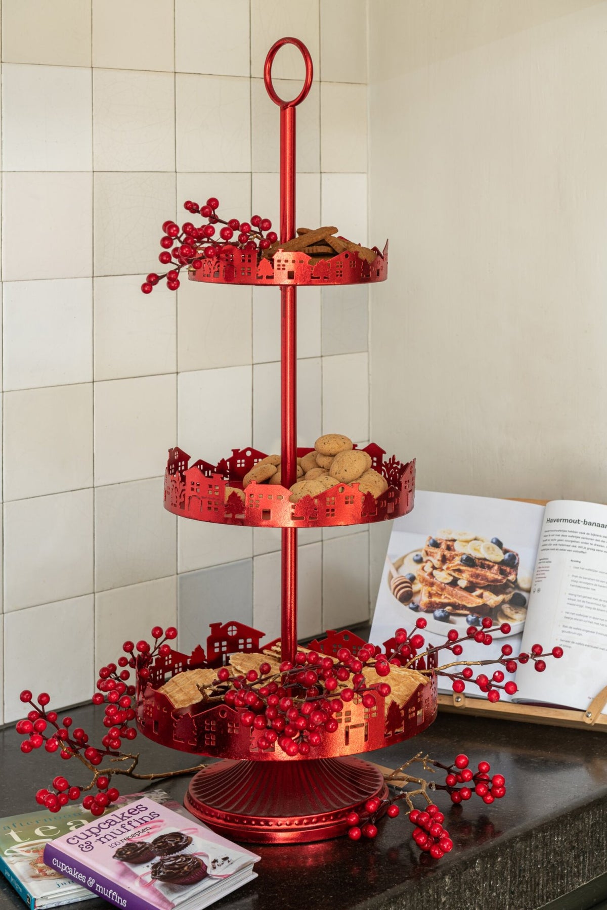 Decoratief Dienblad IJzer Rood J-Line