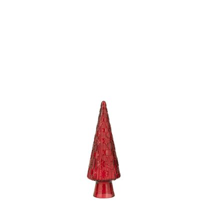 Kerstboom Ornament Rood Glas Set van 3 H85cm J-Line