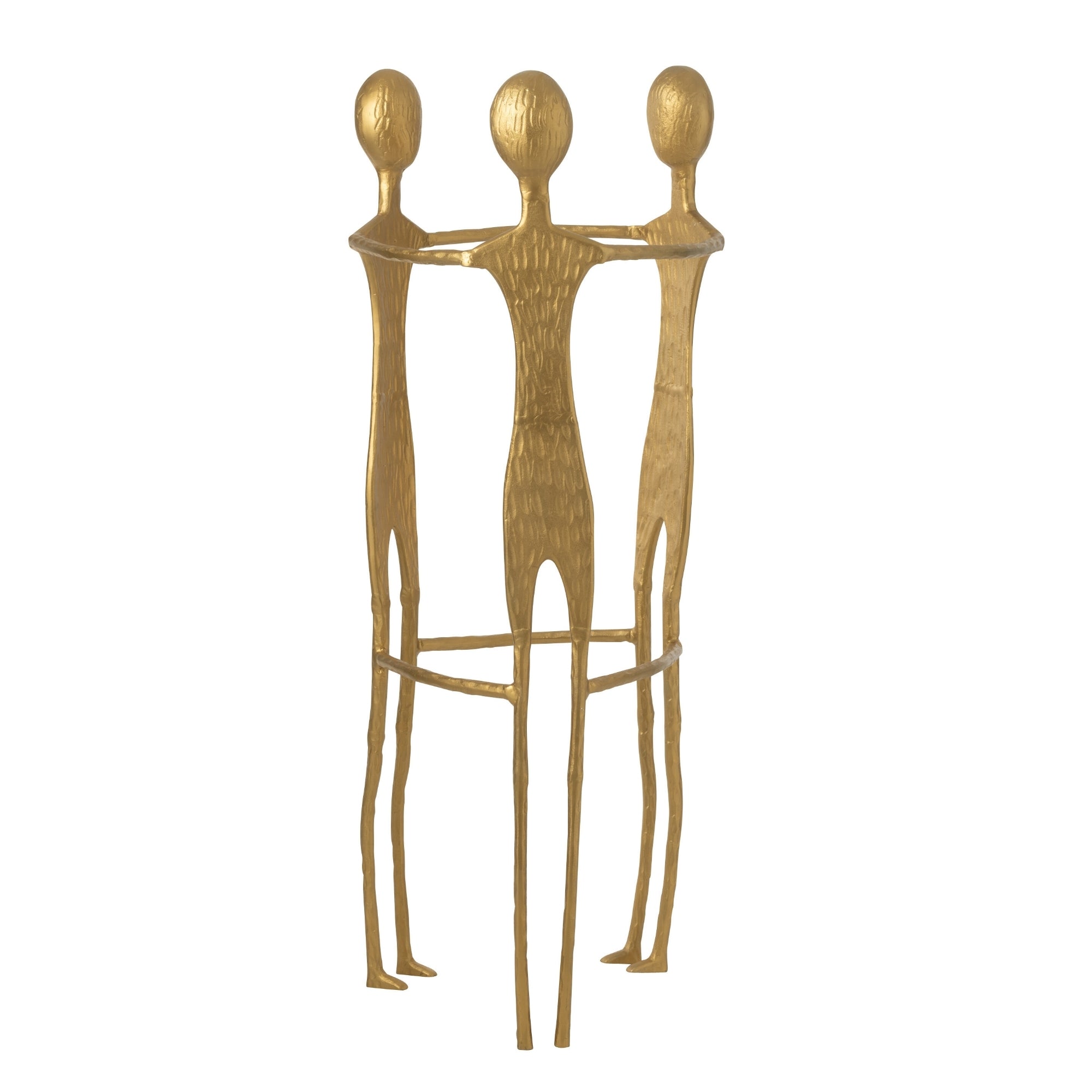 Figuur 3 Mannen Roestvrij Staal Goud H150cm J-Line