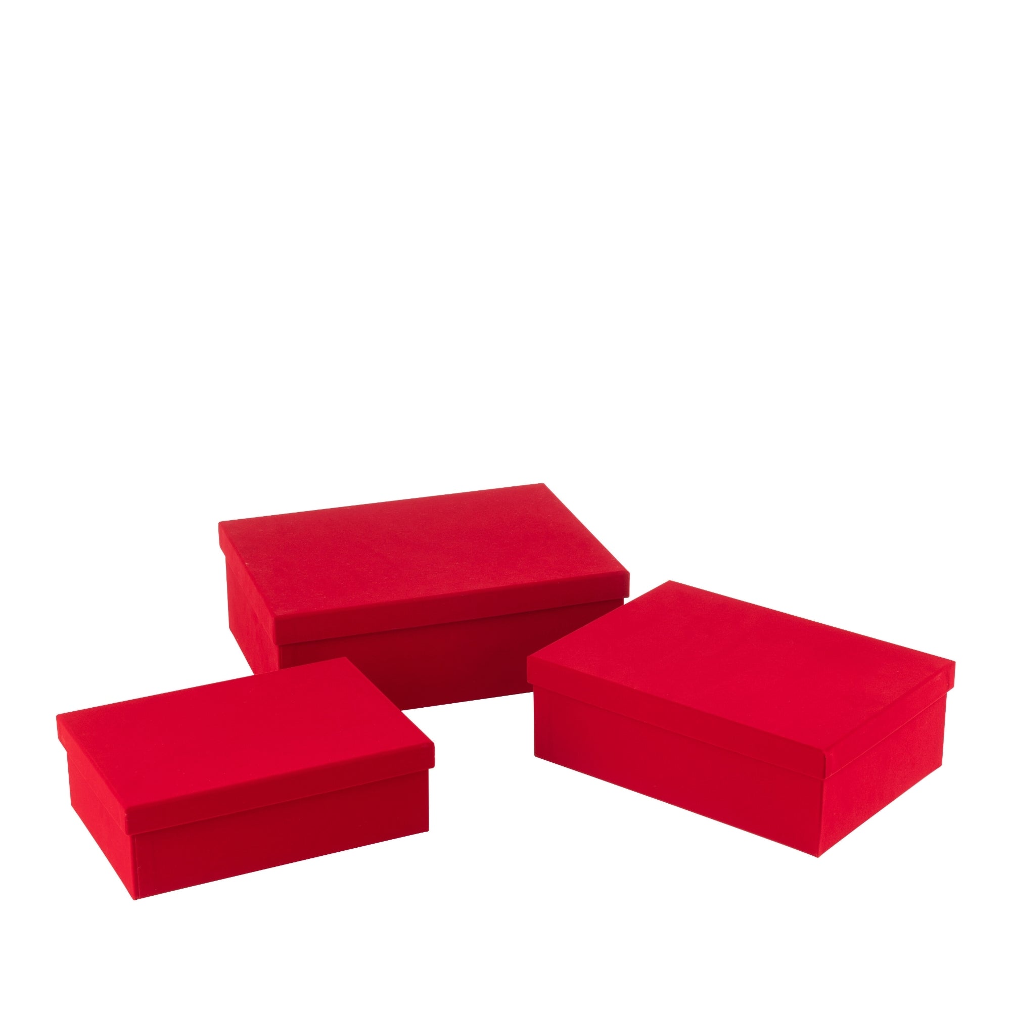 Set Van 3 Dozen Rechthoekig Fluweel Papier Rood J-Line