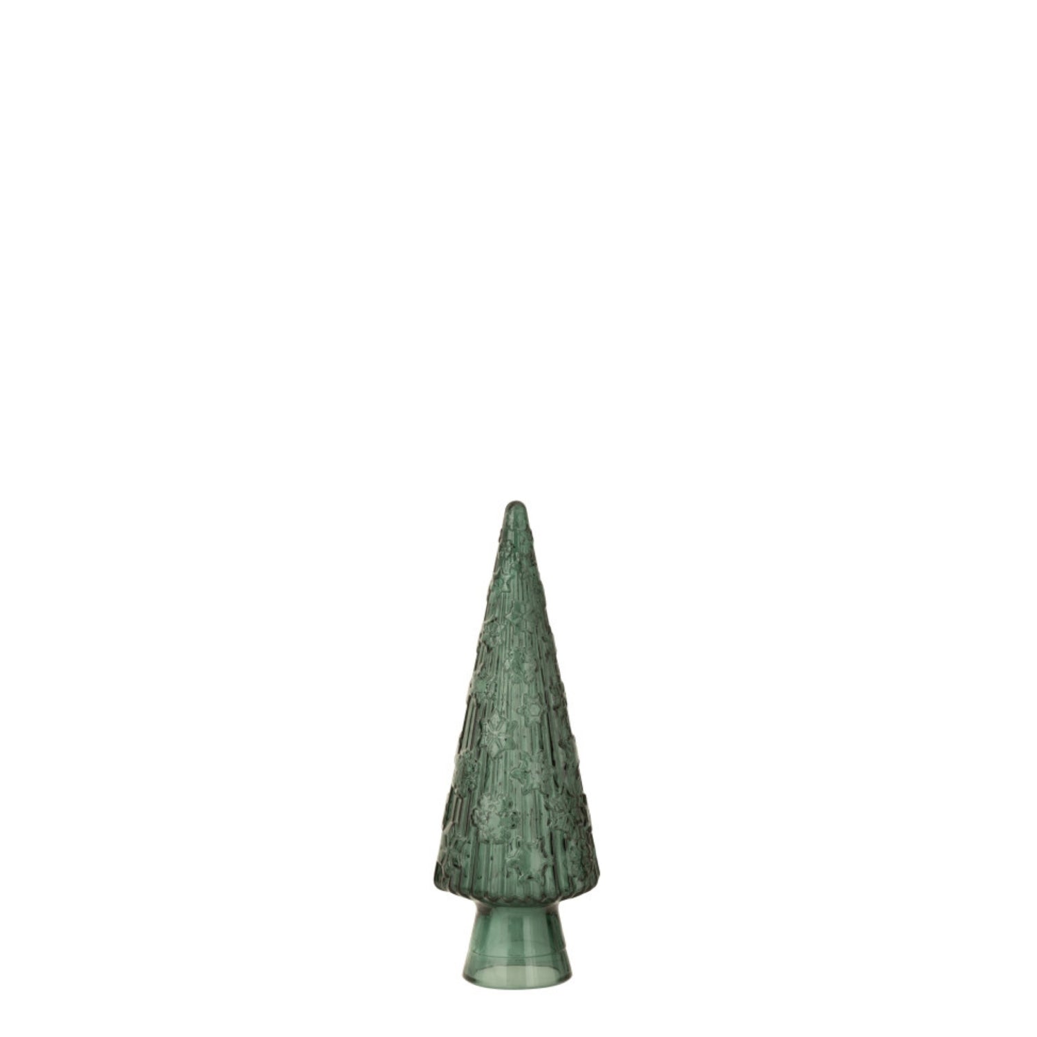Kerstboom Ornament Groen Glas J-Line H85cm Set van 3