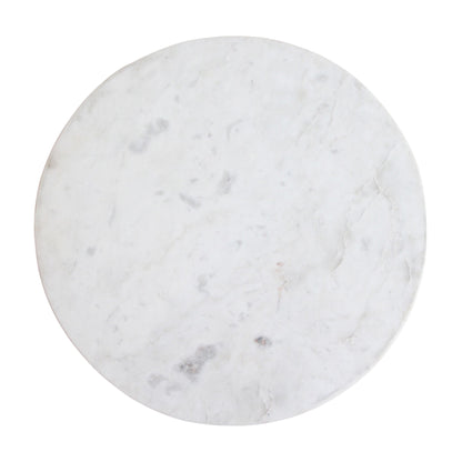 Ronde Bijzettafel Malakka Marmer Wit Raw Materials
