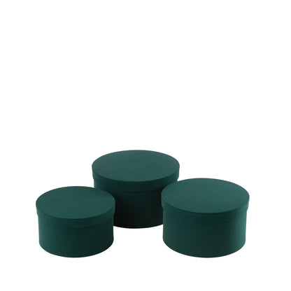 Dozen Rond Plat Fluweel Papier Groen Set van 3 J-Line