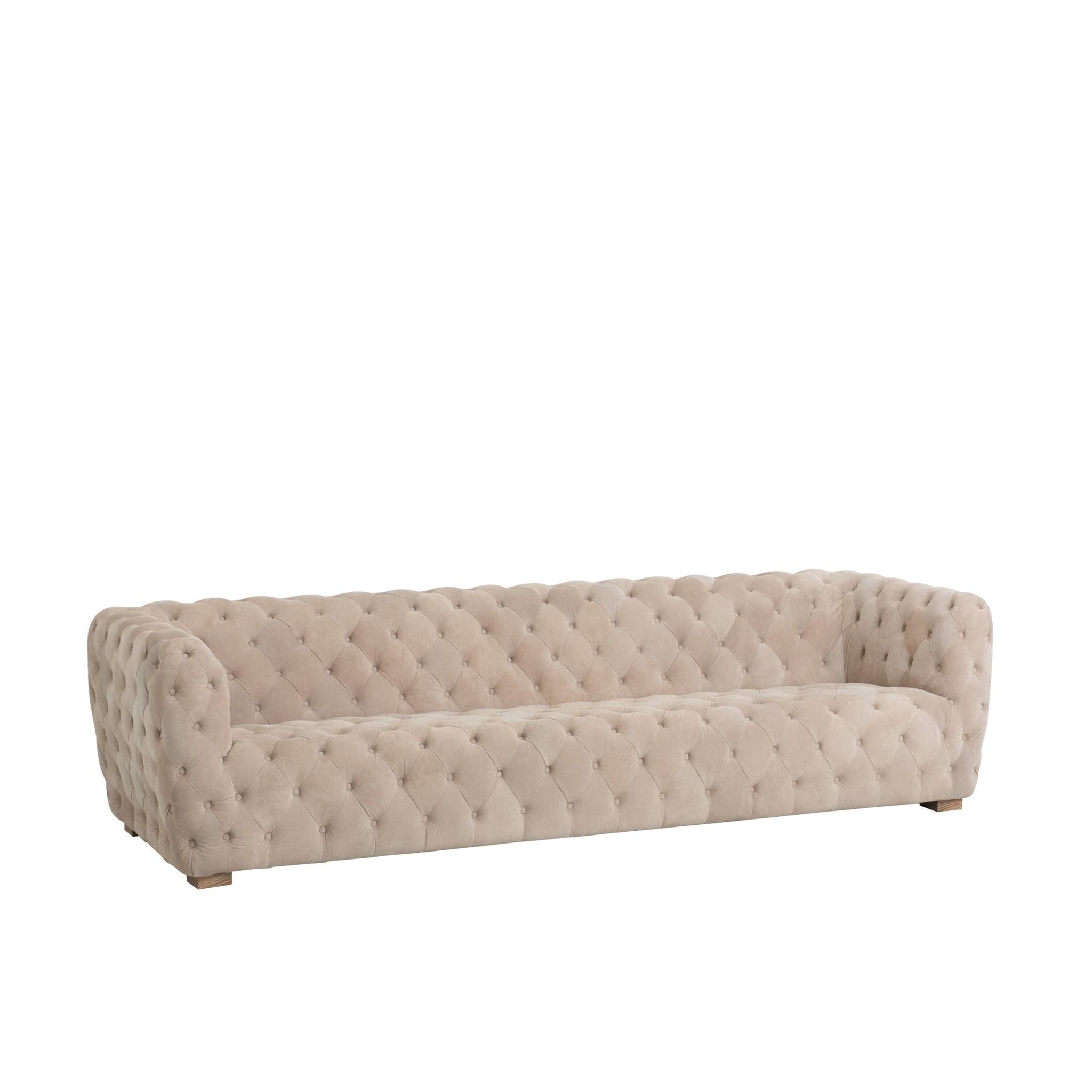 3-Zitsbank Met Knopen Suède Beige J-Line