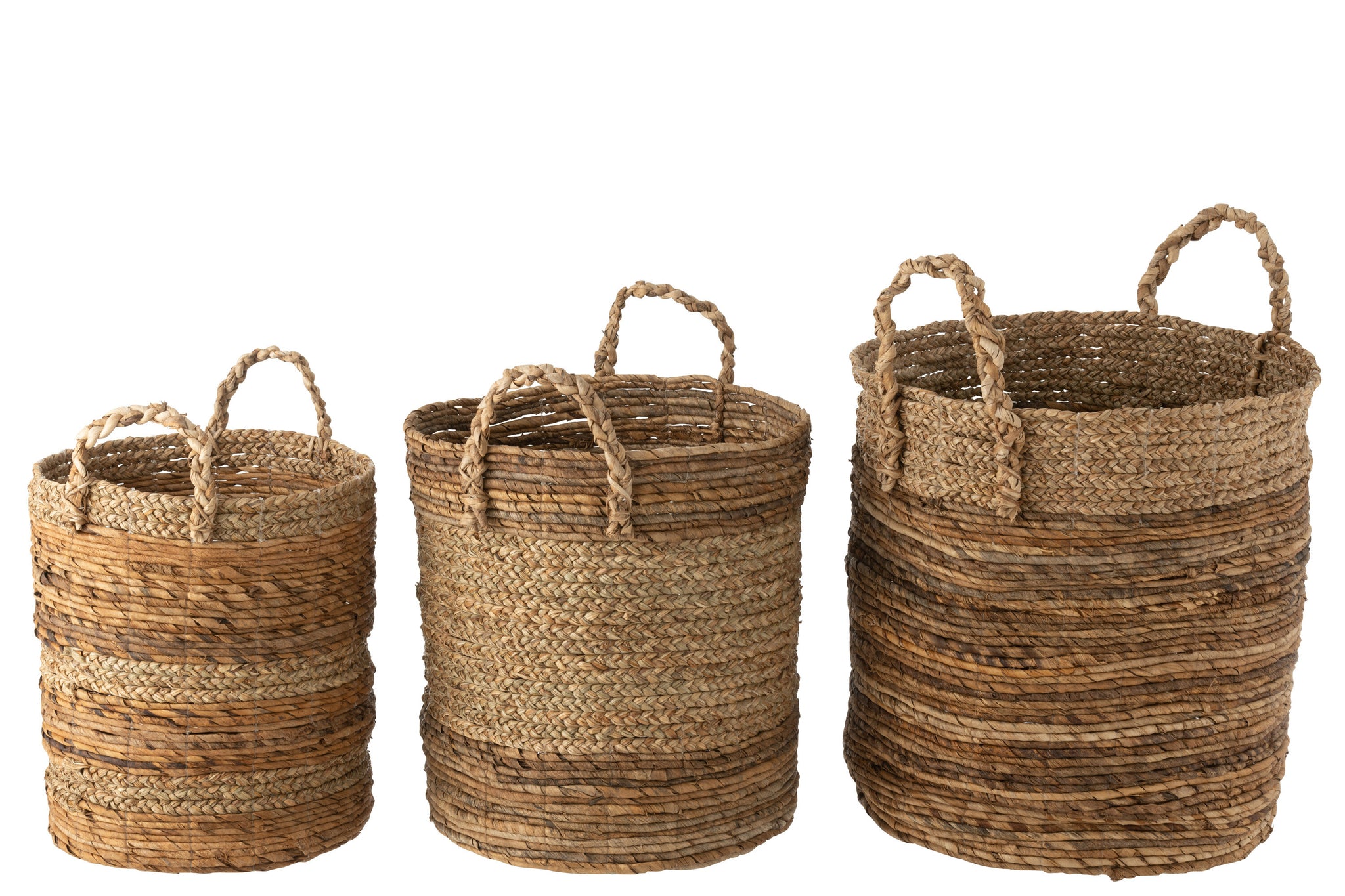 Manden Lucie Raffia Naturel Set van 3 J-Line