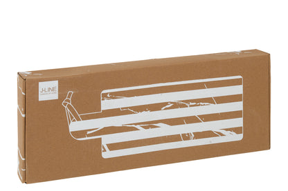 Plank Rechthoekig Streep Marmer Wit/Bruin Large J-Line