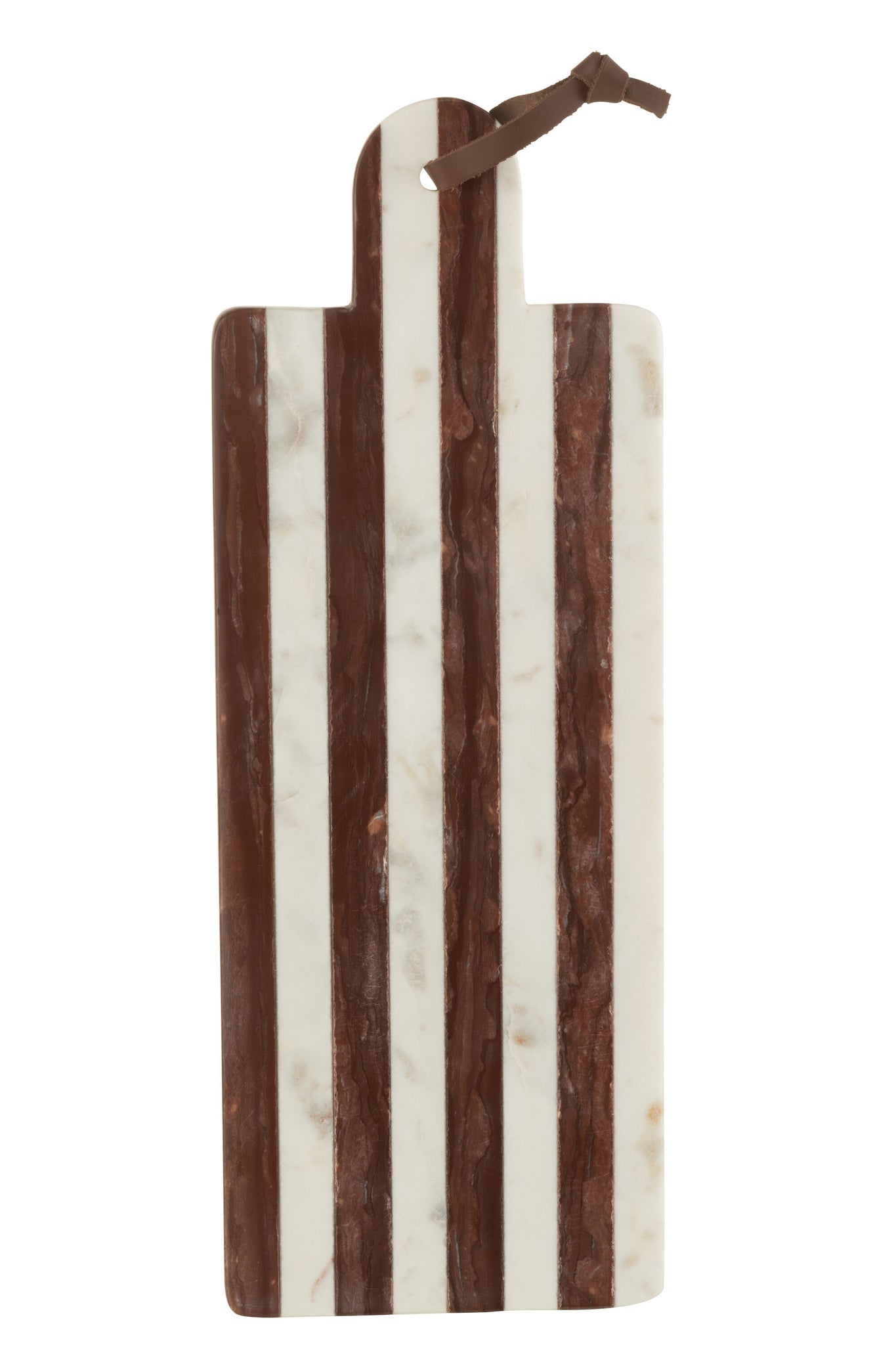 Plank Rechthoekig Streep Marmer Wit/Bruin Large J-Line