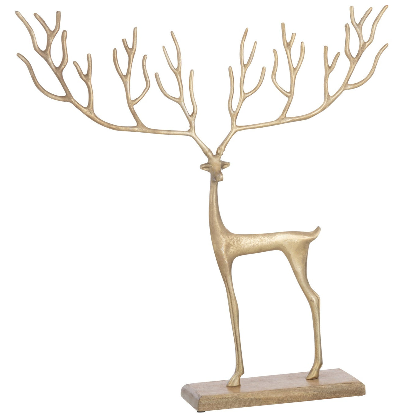 Rendier Op Voet Grafisch Aluminium/Hout Goud J-Line