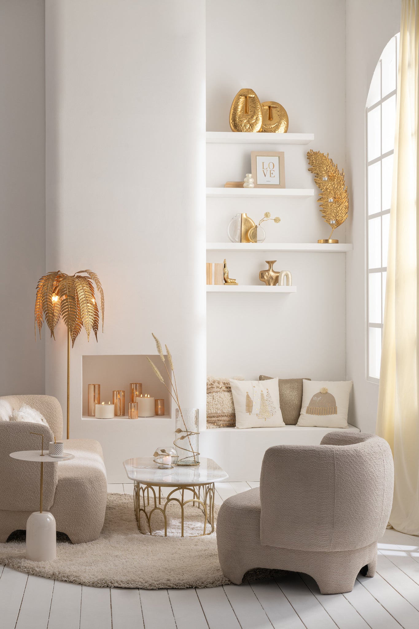 Zetel 1-Zit Gebreid Tex/Ht Wit J-Line