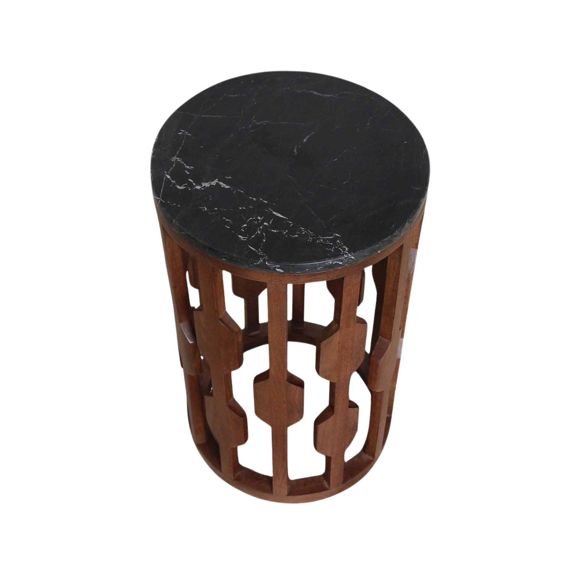 Lampung bijzettafel marmer zwart – 40x40x50 cm Raw Materials