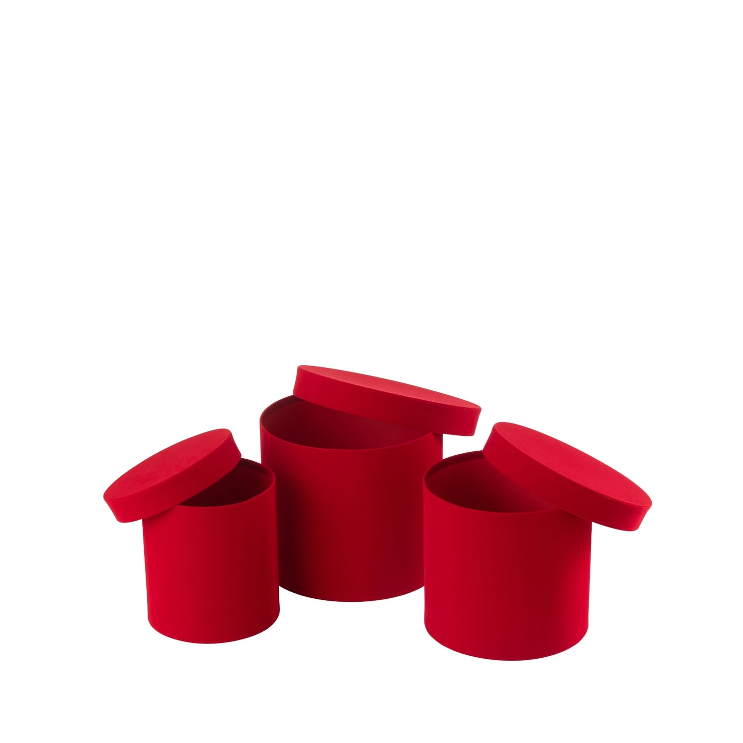Set Van 3 Dozen Rond Fluweel Papier Rood J-Line