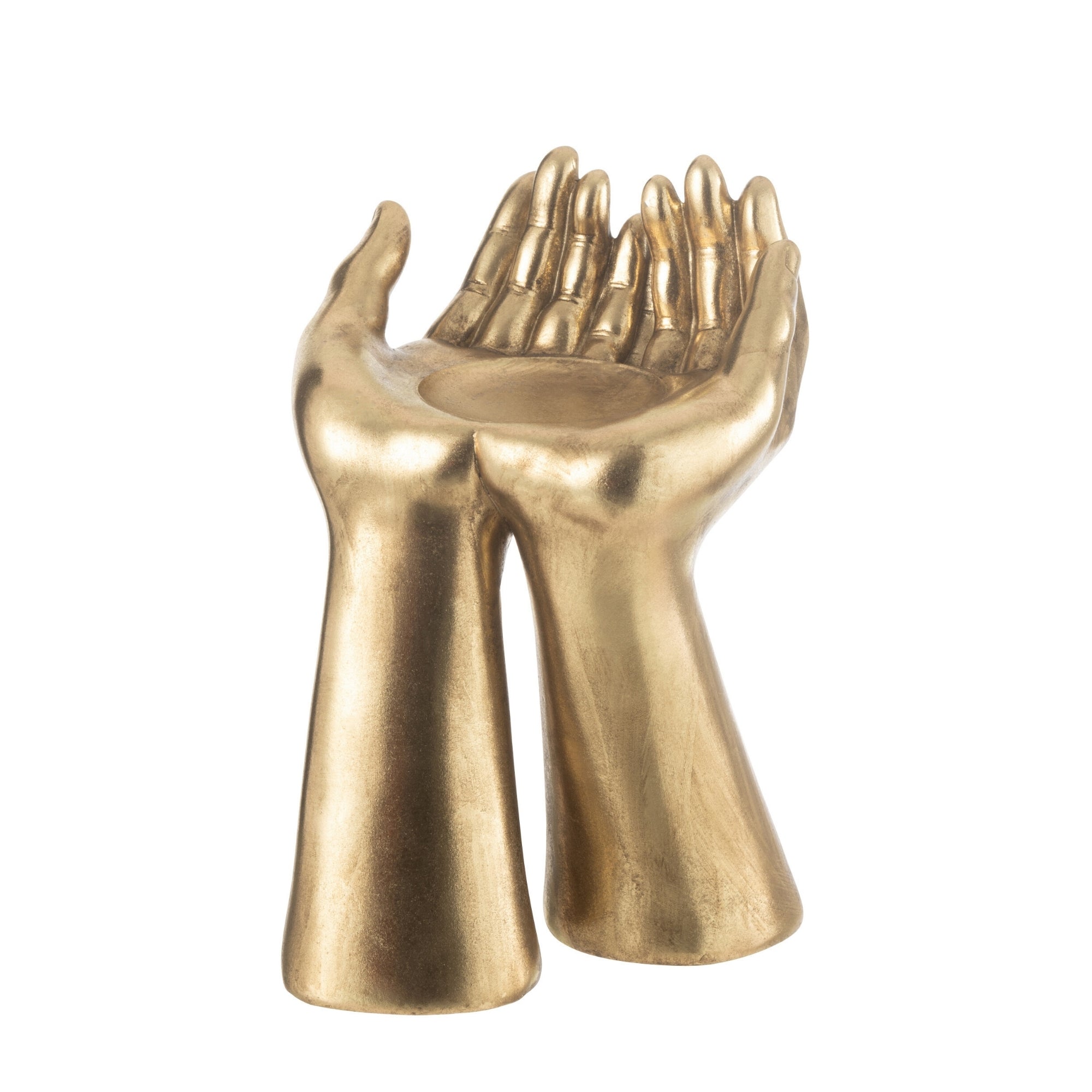 Kandelaar Handen Resine Goud J-Line