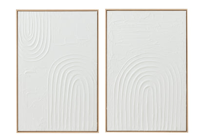 Schilderij Elise Canvas Wit Set van 2 J-Line
