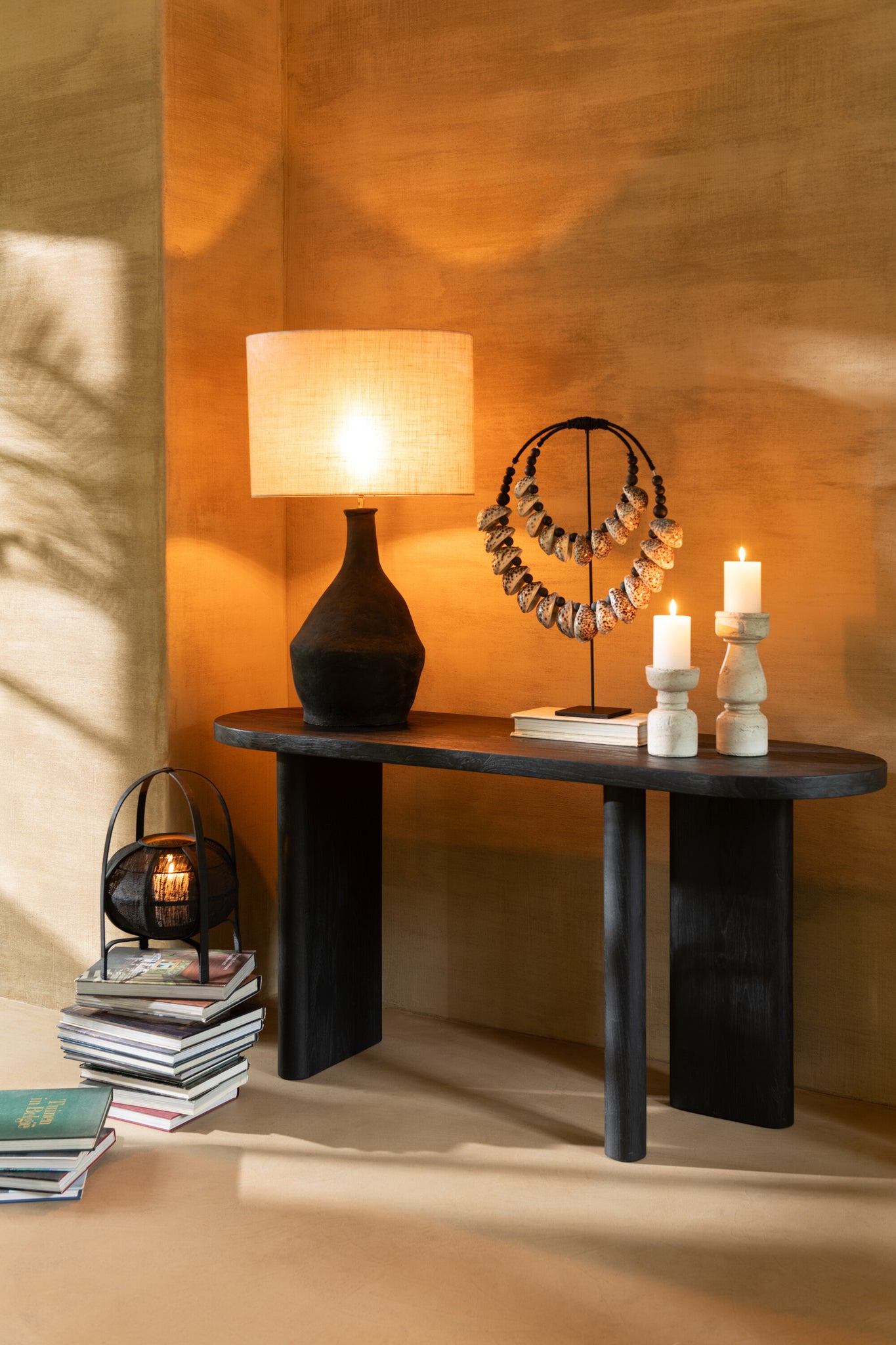 Tafel Teak Hout Zwart J-Line