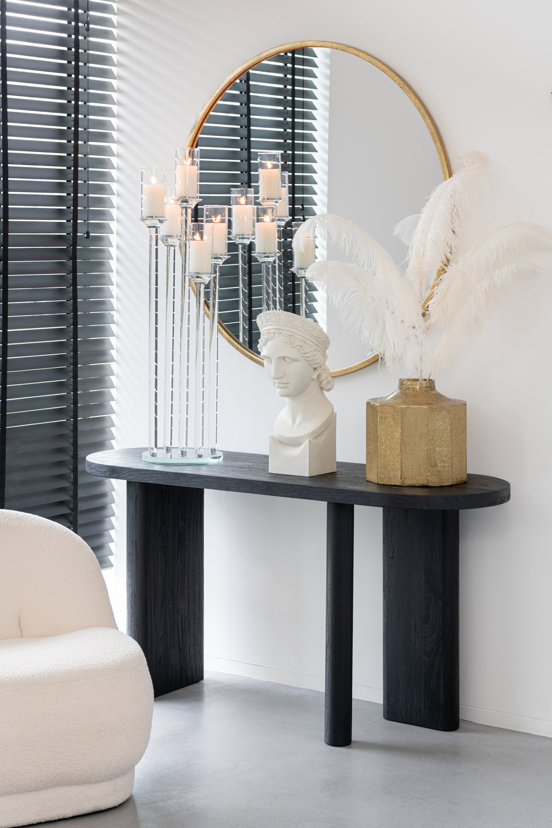 Tafel Teak Hout Zwart J-Line