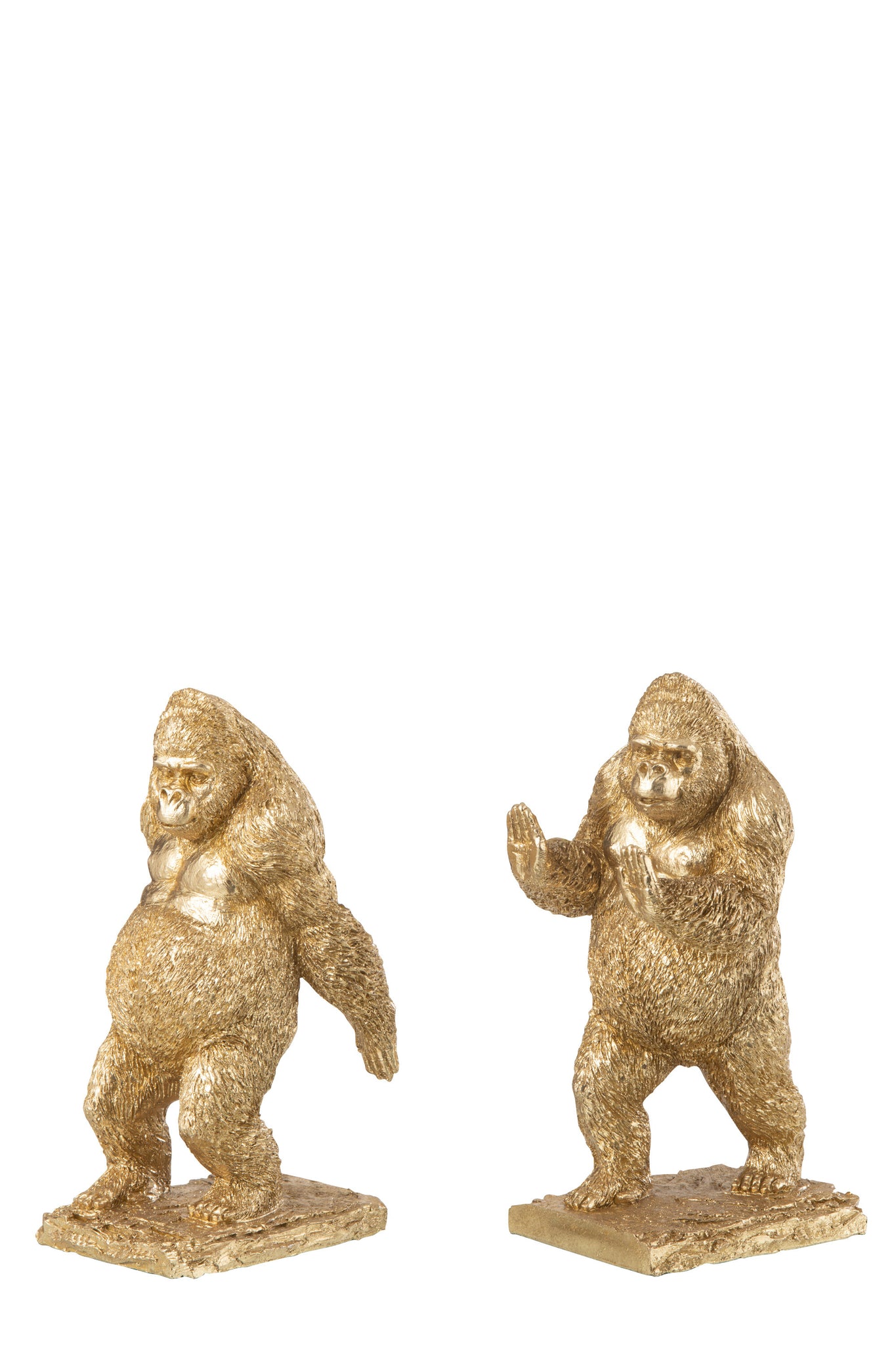 Boekensteun Gorilla Resin Goud Set van 2 J-Line