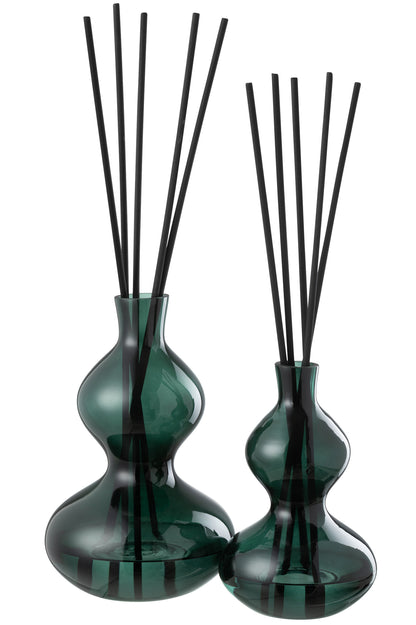 Geurolie Cedar Breeze Glas Donkergroen 1000ml J-Line