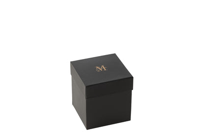 Geurkaars M-Chic Glas Goud/Zwart Small-48u