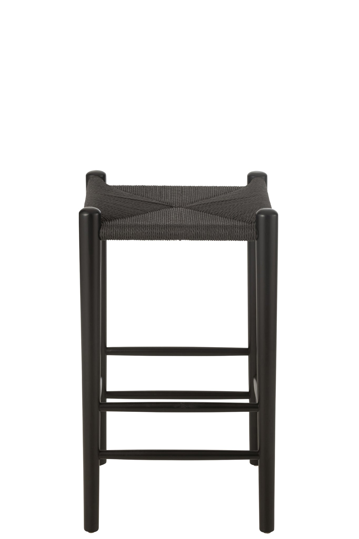 Barstoel Oriental Beukenhout/Touw Zwart J-Line