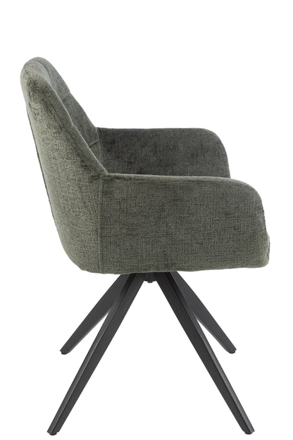 Stoel Louna Ijzer/Acryl Groen J-Line