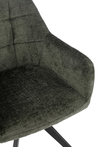 Stoel Louna Ijzer/Acryl Groen J-Line