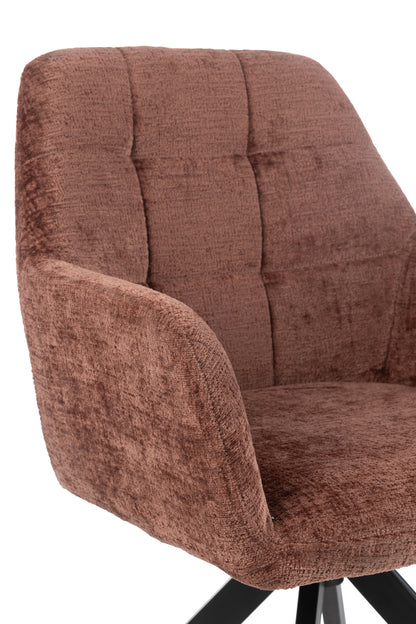 Stoel Louna Ijzer/Acryl Bruin J-Line