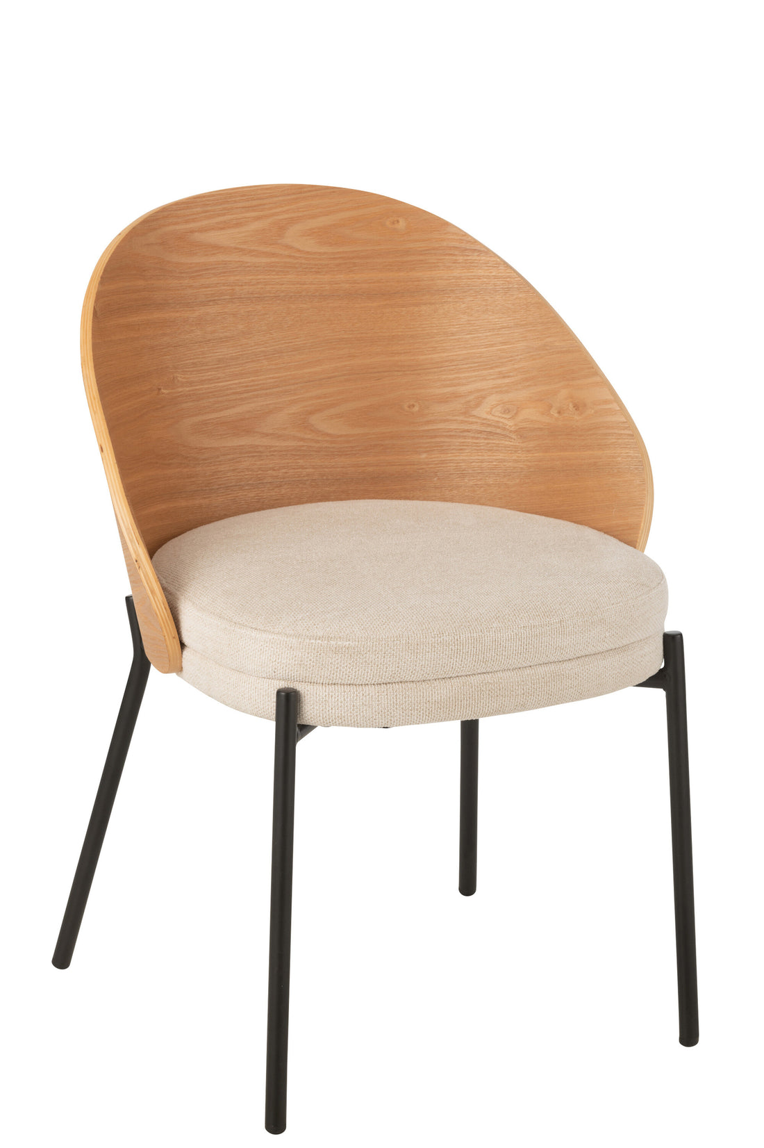 Eetkamerstoel Lone Multiplex Metaal Naturel/Beige J-Line