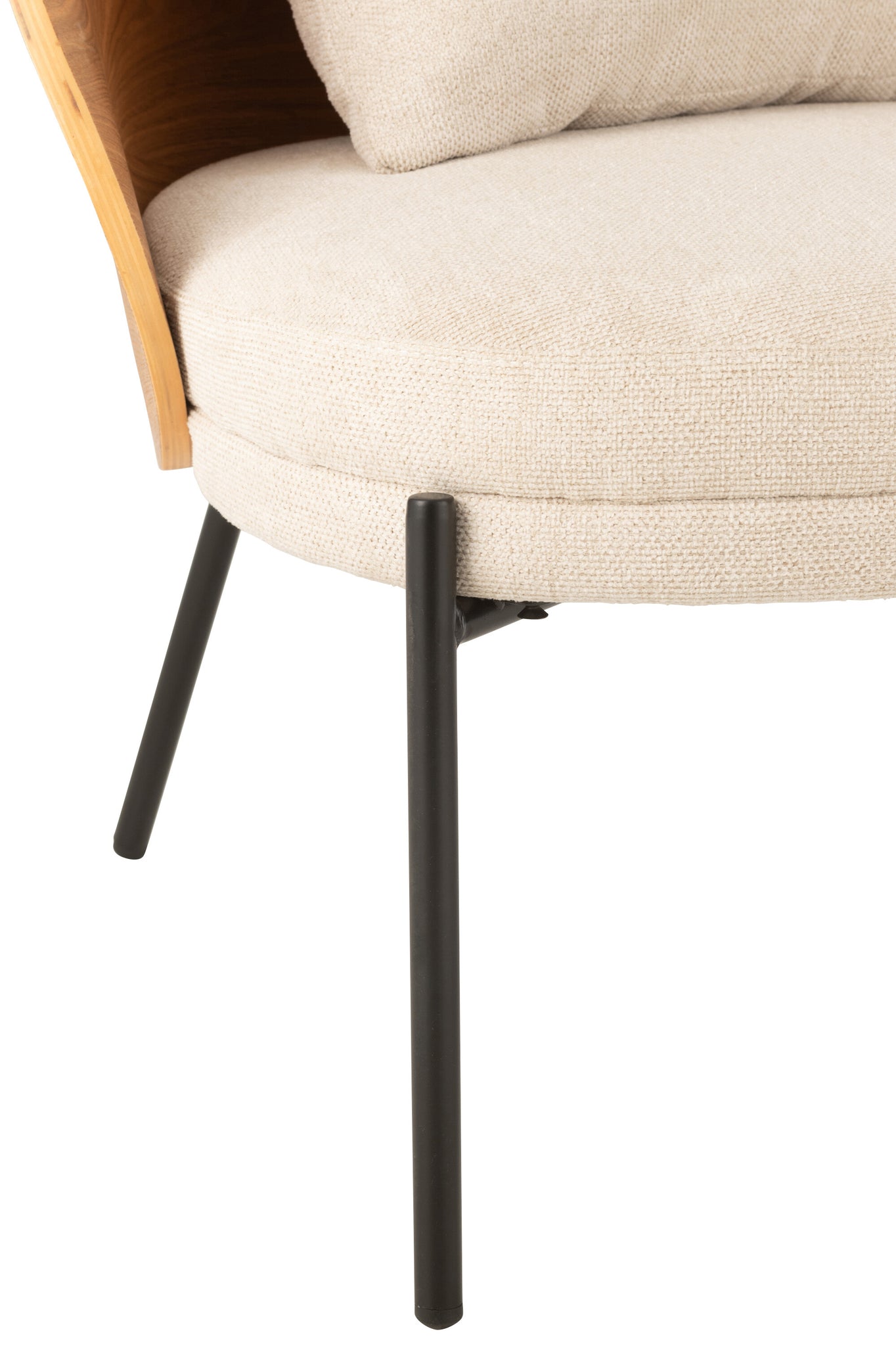Loungestoel Lone Multiplex/Metaal Naturel/Beige J-Line