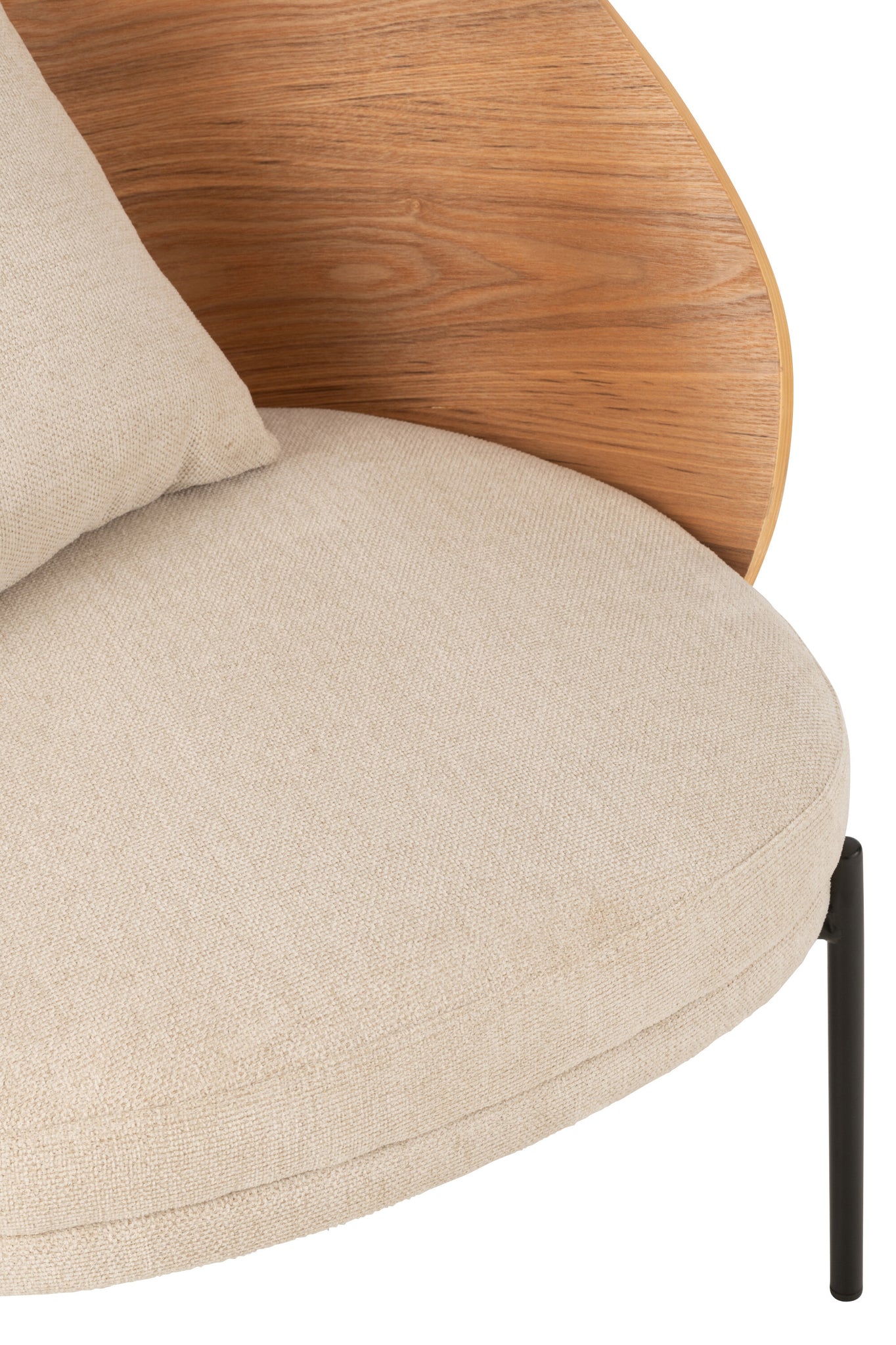 Loungestoel Lone Multiplex/Metaal Naturel/Beige J-Line