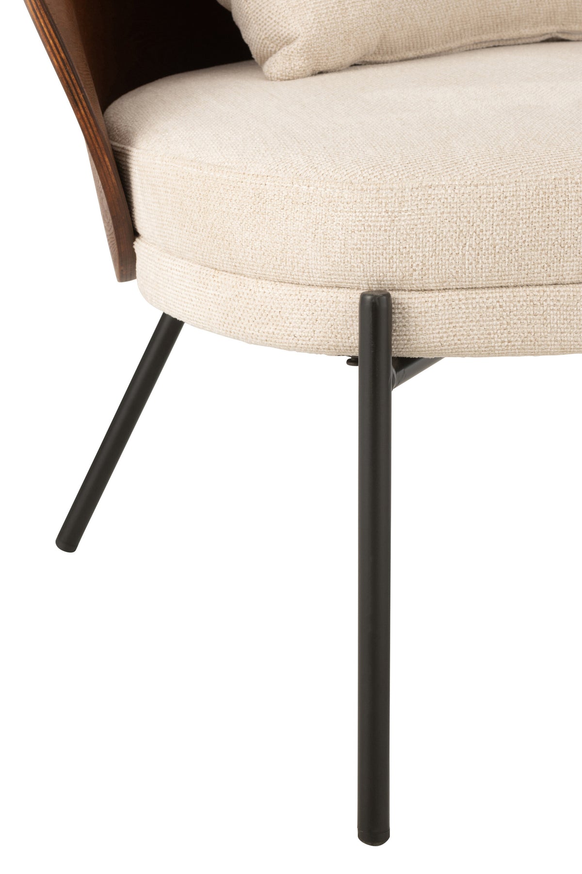 Loungestoel Lone Multiplex/Metaal Bruin/Beige J-Line