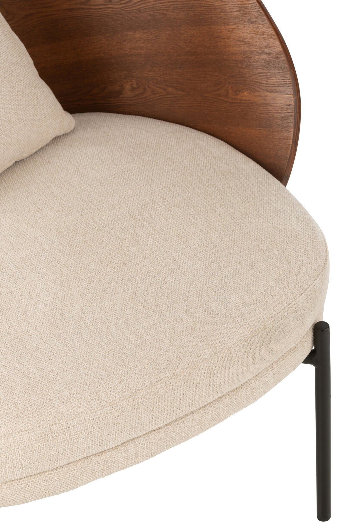 Loungestoel Lone Multiplex/Metaal Bruin/Beige J-Line