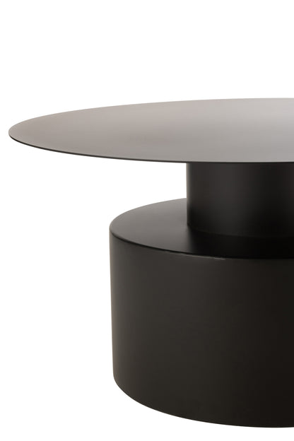 Salontafel Rond Metaal Zwart J-Line