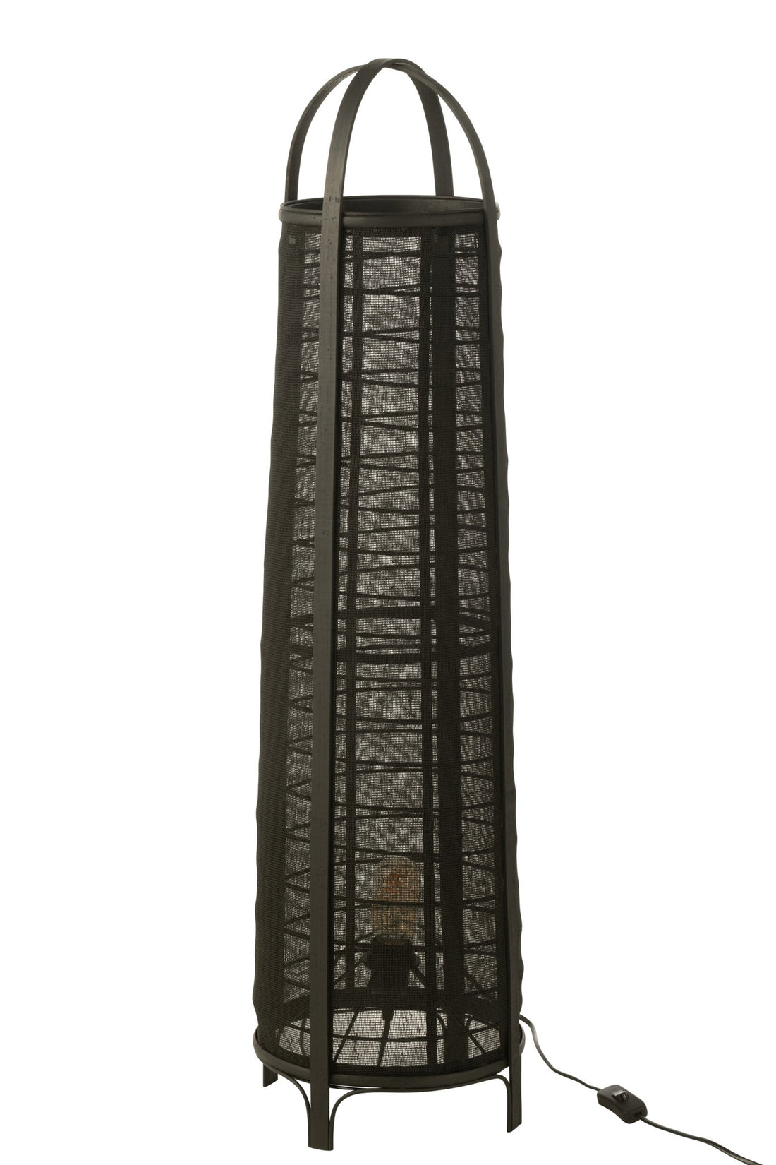 Vloerlamp Don Katoen Bamboe Zwart H 100cm J-Line