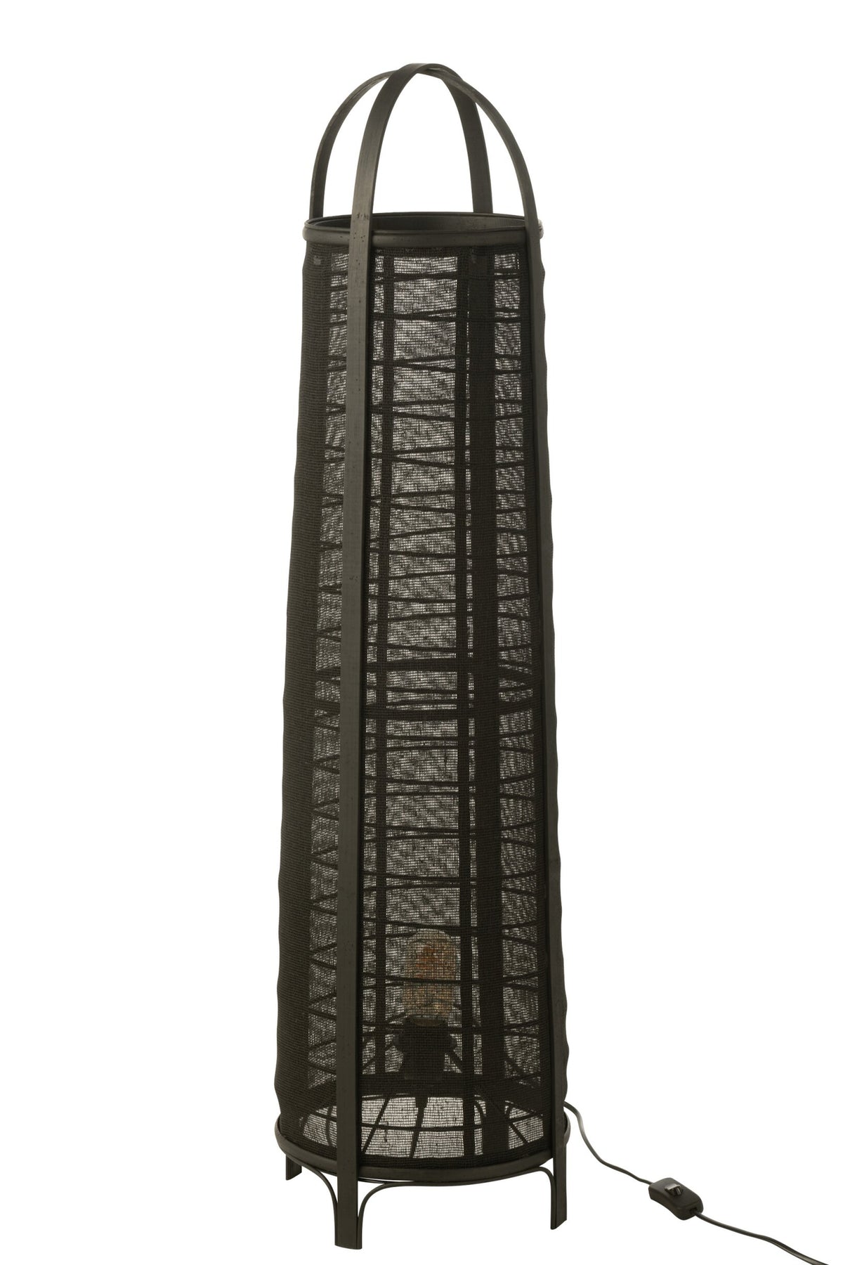Vloerlamp Don Katoen Bamboe Zwart H 100cm J-Line